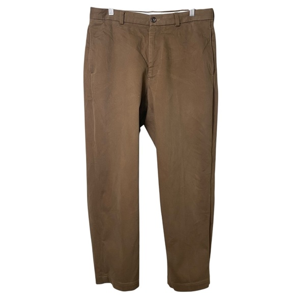 Brooks Brothers 346 Dark Camel Twill Pants W34/L30 - Picture 1 of 7